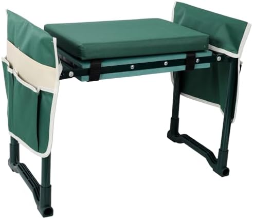 Garden Kneeler and Seat Bench with 2 Free Tool Pouch, Foldable Stool, EVA Foam Pad, with an Extra Soft Wider Cushion, and Large Tool Bag for Gardeninng Lovers - Image 5