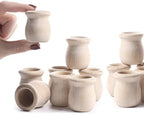 Factory Direct Craft Pack of 24 Unfinished Wood Candle Cups - Made in the USA Blank Wooden Bean Pot Candle Holders DIY Wood Turnings (Size 1-9/16" H x 1-3/8") - Image 2