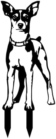 Dog Metal Garden Stake - Weatherproof Dog Silhouette Yard Art, Decorative Outdoor Sign for Lawn & Patio, Heartfelt Gift for Rat Terrier Lovers(Stand,10") by VORISCAPE