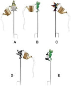 Whimsical Solar Garden Lights - Fairy Watering Can Design for in Elf/Hummingbird/Frog Shapes Patio, Yard, and Christmas Decor(Style C) - Image 2