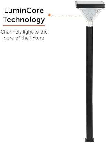 Gama Sonic Luxor Solar Pathway Light, Black Aluminum, 50 Lumen LED Landscape Solar Path Lamp - 2 Pack (146iP250080) - Image 5