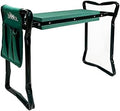 Burpee Multi-Function Garden Kneeler Seat with Padded Cushion and Detachable Tool Bag, Versatile Garden Stool with Foldable Frame, Ideal for Outdoor Gardening Enthusiasts (Green) by Burpee