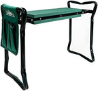 Burpee Multi-Function Garden Kneeler Seat with Padded Cushion and Detachable Tool Bag, Versatile Garden Stool with Foldable Frame, Ideal for Outdoor Gardening Enthusiasts (Green) by Burpee