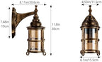 Rustic Amber Glass Wall Sconce 1-Pack, Bronze Brushed, Vintage Farmhouse Lamp Porch Lighting Waterproof Retro Lamp for Indoor Bedroom Living Room Outdoor（NO Bulb） - Image 2