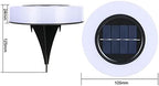 Solar Ground Lights Outdoor 8 LED Solar Powered Disk Lights Round Shape Outdoor in-Ground Lights Outdoor Landscape Lighting for Yard Patio Deck Driveway Walkway Pathway,Frosted Cover (Warm White) - Image 2