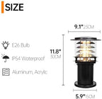 Black Aluminum Bollard Path Lights - IP54 Waterproof, Ideal for Walkway, Patio, Yard & Garden - Image 2
