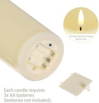 Outdoor Flameless Candles with Remote Waterproof LED Pillar Candle Set of 2 - Image 7