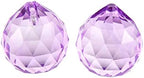 Queenbox 10pcs 30mm Crystal Suncatcher Prism Ball Rainbow Hanging Pendants Maker with Hole for Chandelier Feng Shui Window, Light Purple - Image 2