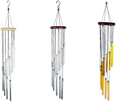 3 Type Outdoor Metal Wind Chimes Tubes Bell Copper Antique Chime Wall Hanging Home Decor Wooden(Black) - Image 3