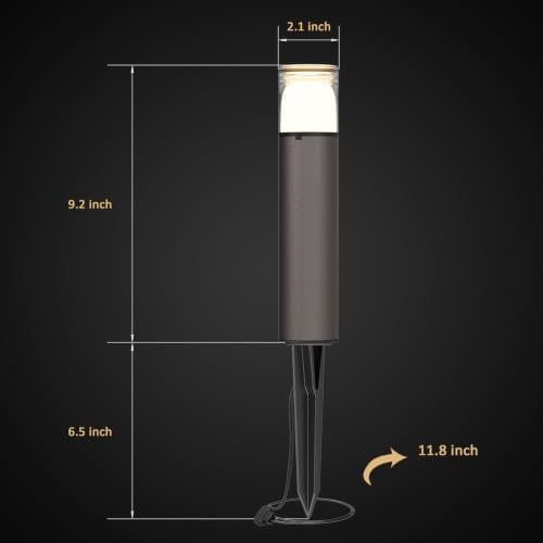 6PK Low Voltage Bollard Lights Die-Cast Aluminum & Real Glass Pathway Lights 1.2W 95LM 2700K Warm White G4 Replaceable Bulb Included, Waterproof Outdoor Landscape Lighting - Image 6