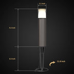 6PK Low Voltage Bollard Lights Die-Cast Aluminum & Real Glass Pathway Lights 1.2W 95LM 2700K Warm White G4 Replaceable Bulb Included, Waterproof Outdoor Landscape Lighting - Image 6