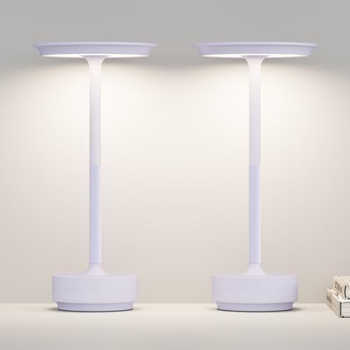LED Rechargeable Cordless Table Lamp 2P Light Portable Lights by ZTFLOS