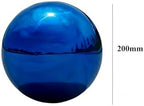 Outdoor Garden Gazing Mirror Ball: Gazing Ball, Stainless Steel Garden Mirror Globe, for Home Outdoor Pond Swimming Pool Decoration Gift, Hollow Floating Reflective Globe (Blue,8in) - Image 2