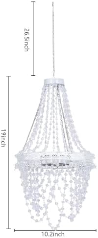 Solar Hanging Crystal Chandelier Outdoor Decorative Garden Light - Image 5
