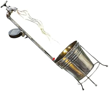 Solar Watering Can with Lights Iron Outdoor Garden Decor by HOODANCOS