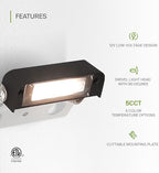 ASD LED 4 Inch Retaining Wall Light Fixture, Hardscape Paver Lighting | 5CCT, Low Voltage, Swivel, Waterproof, ETL Listed | 2W 130LM 2200K-5000K 12V | Landscape Step Illumination | Bronze, 4 Pack - Image 3