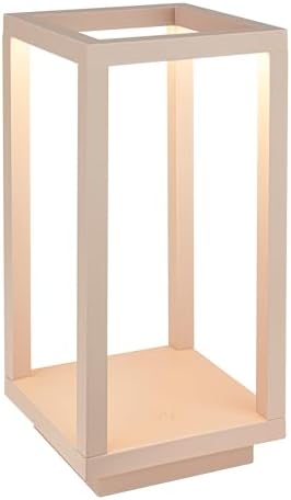 BRILONER - LED Table Lamp Wireless IP44 with Touch, Dimmable, CCT, Battery & Light Source Interchangeable, LED Lantern, Table Lamp, Battery Lamp, Patio, Outdoor Lamp, 10 x 10 x 22 cm, Beige by Briloner