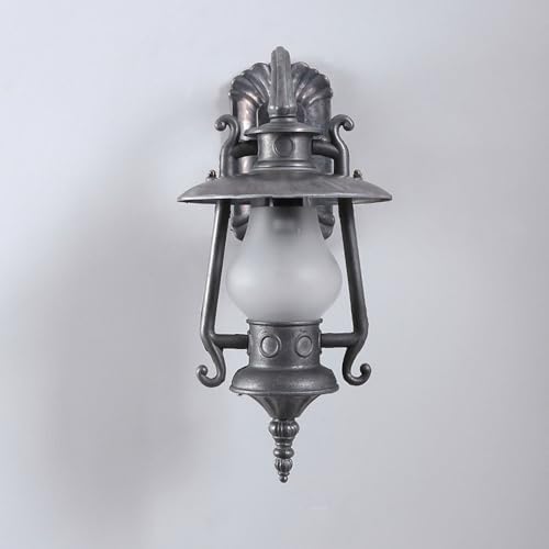 Aluminum Vintage Kerosene Lantern Outdoor Wall Lantern Light Fixture – Waterproof Exterior Porch Sconce with Frosted Glass, Rustic Farmhouse Style for Patio, Garden, Garage - Image 5