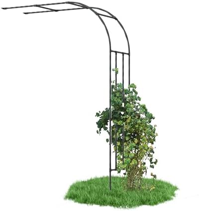 Half Garden Arch Trellis, 7.9FT Metal Arbor for Climbing Plants Outdoor by OnlyGarden