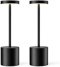 2 Pack Cordless Table Lamps Rechargeable,Battery Operated LED Table Light,5000mAh Battery Powered Dimming Weatherproof Desk Lamp for Dining Patio Restaurant Outdoor by ZenithLightTableLamp