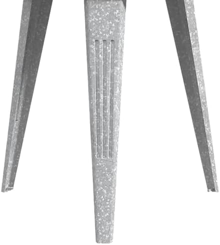 Panacea Galvanized Metal Outdoor Bird Bath, 2 Inch Bird Bath Bowl and 3 Legged Bird Bath Stand for Patio and Deck, Vintage Backyard Accessories, Gray - Image 6