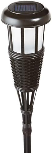 Newhouse Lighting FLTORCH4-B Solar-Powered Flickering Flame Outdoor Island Torches, 4-Pack, Dark Chocolate,Black - Image 3