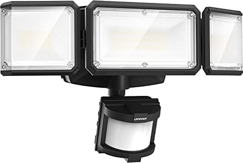LEPOWER 1500LM Battery Powered Outdoor LED Flood Light with Motion Sensor by LEPOWER
