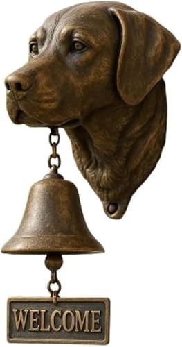 Funny Bulldog Doorbell, Pug Welcome Doorbell, Retro Cast Iron Hanging Bell, Farmhouse Vintage Outdoor Door Bell for Front Porch, Garden & Entrance Decoration(C) by Unknown