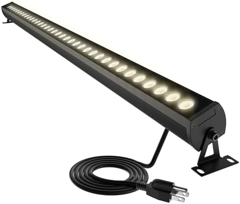 40″ LED Wall Washer Light Bar, 4000K Neutral White 36W Outdoor Light, IP65 120V AC Plug-in LED Flood Bar with 360° Adjustable Mount Brackets for Wall Wash Lighting, Landscape Uplighting by Unknown