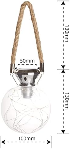 RNEHON Outdoor Solar Lantern,Hanging Solar Lanterns Waterproof Crackle Glass Ball,Solar Garden Lights Yard Decor Christmas Lantern for Tree Fence Patio (Cold White) - Image 5
