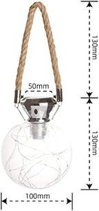 RNEHON Outdoor Solar Lantern,Hanging Solar Lanterns Waterproof Crackle Glass Ball,Solar Garden Lights Yard Decor Christmas Lantern for Tree Fence Patio (Cold White) - Image 5