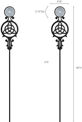 Touch of Class Pathways Driveway Marker Stake, Celtic Knot, Black, Set of 2 - Image 3