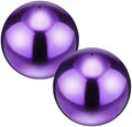 M METERXITY 2-Pack Garden Gazing Globes Ball 4.7 Inch 201 Stainless Steel Hollow Mirror Reflective Floating Ball for Garden/Pond/Home/Yard Outdoor Decoration [Gloss Purple] by MMETERXITY