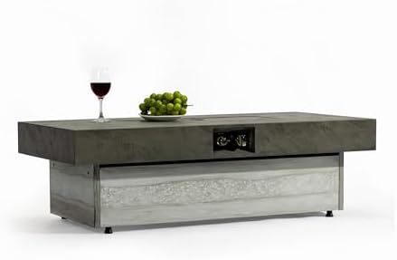 Outdoor Fire Pit Table Propane Gas Fire pits Outdoor Fireplaces 47.2'' Rectangular Firepit Table, 50,000 BTU Fire Table for Patio Set, Two Options of Assembled Hight Grey. - Image 4