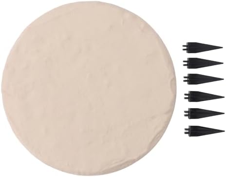 Garden Stepping Stones Beige Decorative Outdoor Stepping Stone with Ground Stakes for Lawn Garden Pathway Walkway - Image 3