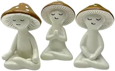 Fairys Garden Miniatures Meditations Mushroom Figurine Garden Statue Decors Fairys Gardens Accessory Table Centrepieces Table Centrepieces - Image 4
