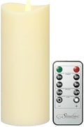 Stonebriar LED Pillar Candles — Remote & Timer, Real Wax Flameless Candles for Home Décor, Weddings & Events, Pack of 6, Ivory, 3" x 8" by StonebriarCollection