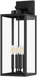 BesLowe 23.9" Extra Large Size Outdoor Wall Light Fixture, Exterior Lighting Fixture Porch Sconce Wall Mounted, Waterproof Outdoor Wall Lantern, Outside Light for House Patio Front Door Garage, Black by BringYourBrightFuture