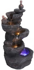 Resin Waterfall Fountain LED Tabletop Relax Decor for Home by Unknown