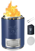 YEFU Tabletop Fire Pit, Flame Control Wood & Pellet Stove with Bag, Blue by YEFU