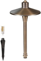 G2 12V Brass Mini Path Light (15" Tall) & 3W 2700K G4 LED Bulb by LumenLogic