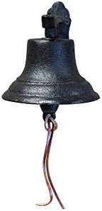 NACH Rustic Cast Iron Doorbell, Small Door Bells for Homes, Dinner Bell, Small Bell, Kitchen Door Bell, Antique Black Doorbell, 8.5x5x6.5 Inches, JS-90-091 - Image 2