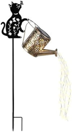 Solar Light Watering Can Cute Cat – LED Waterproof Decoration Outdoor Solar by Unknown