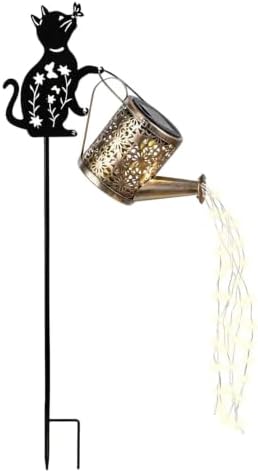 Solar Light Watering Can Cute Cat – LED Waterproof Decoration Outdoor Solar by Unknown