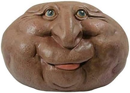 outdoor statues for Garden, front porch Garden Ornaments Outdoor Funny Rock Face Stone Smiley Statue Stone Creative Garden Statue Perfect Ornament For Indoor Outdoor Garden Porch Patio ( Color : #3 ) by Unknown