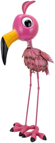 26” Metal Flamingo Statue Outdoor Garden Decor by ViteenLight