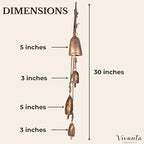 Handmade Rustic Vintage Farmhouse Decorative Bells, Hanging Witches Bells for Protection, Cow Bell Wind Chime for Outdoor, Door Knob Bell Door for Opening, Witchcraft Christmas Wreaths Ornament - Image 2
