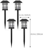 Lurrose Solar Pathway Lamp 4 Piece Set, LED Garden Lawn Lights, IP65 - Image 2
