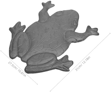 Holibanna Cast Iron Frog Stepping Stone Outdoor Decorative Garden Path Stone Lawn Landscaping Metal Frog Statue for Patio and Yard - Image 2