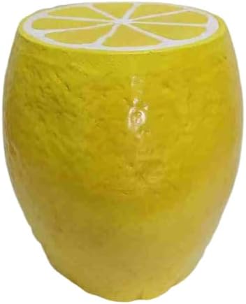 14" Lemon Resin Stool & Side Table, Fruit-Shaped Decorative Plant Stand for Patio, Balcony, Garden, Kitchen & Indoor Outdoor Home Decor - Image 6